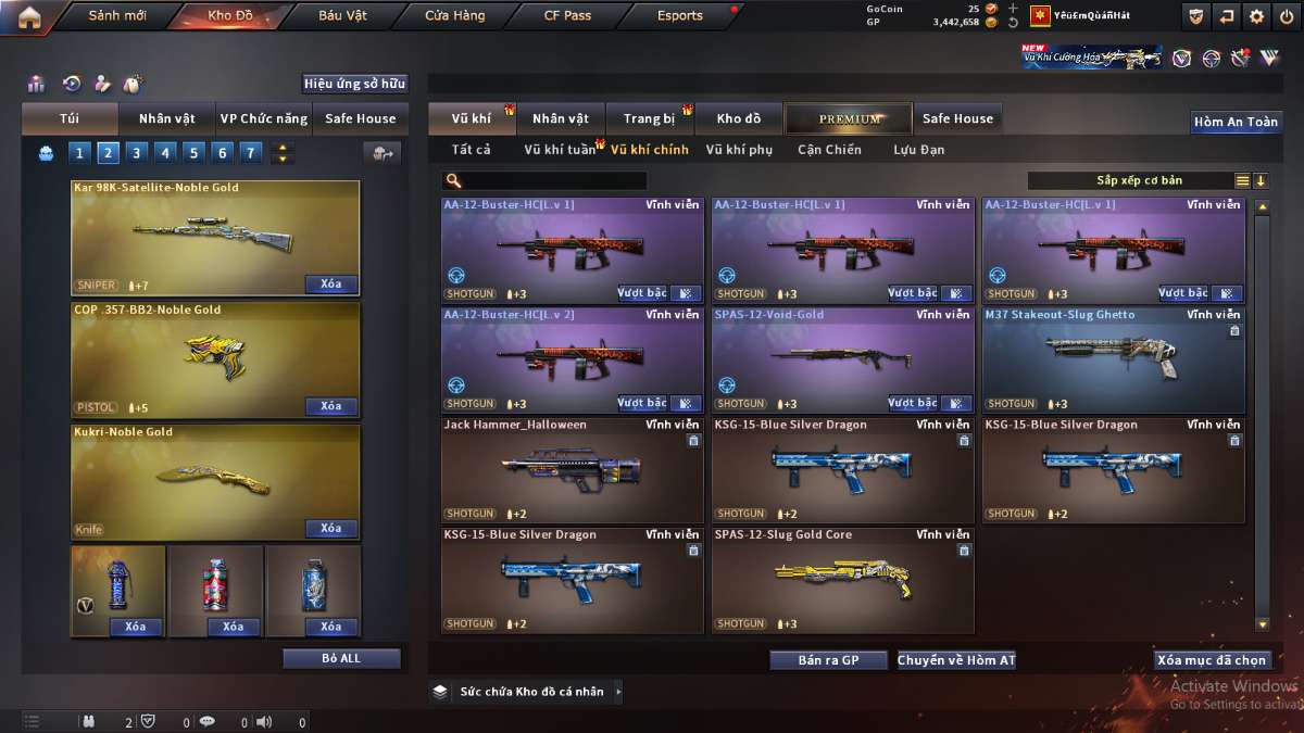 shop acc cf uy tin gia re